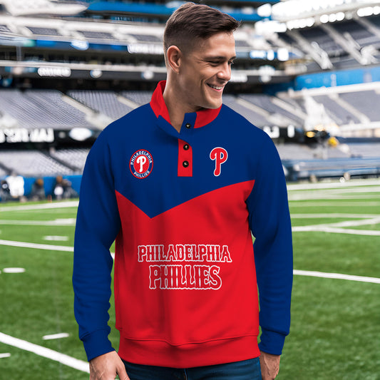 Philadelphia Phillies New Collection Casual Stand Collar Sweatshirt MLB AZMNSCSW000401
