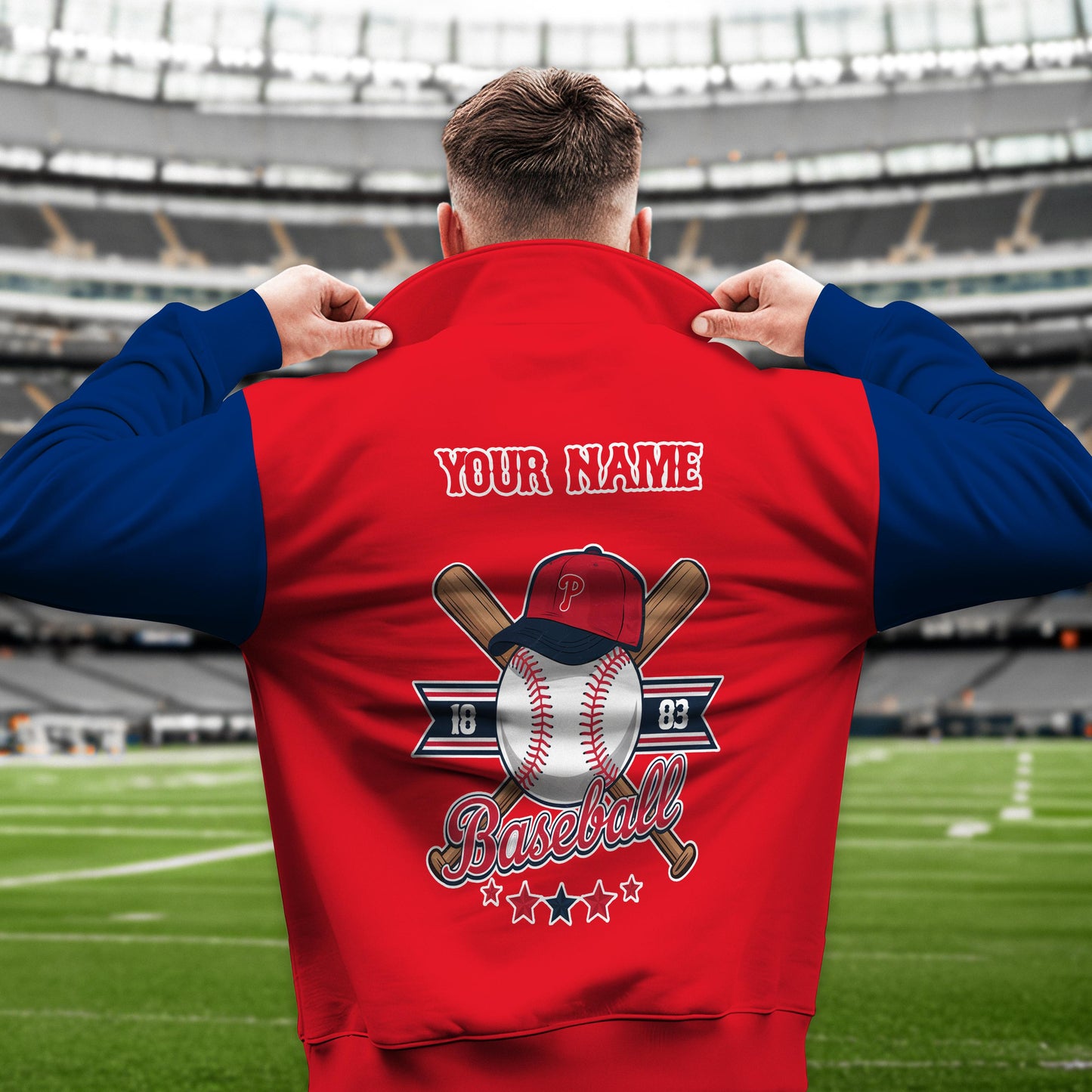 Philadelphia Phillies New Collection Casual Stand Collar Sweatshirt MLB AZMNSCSW000401