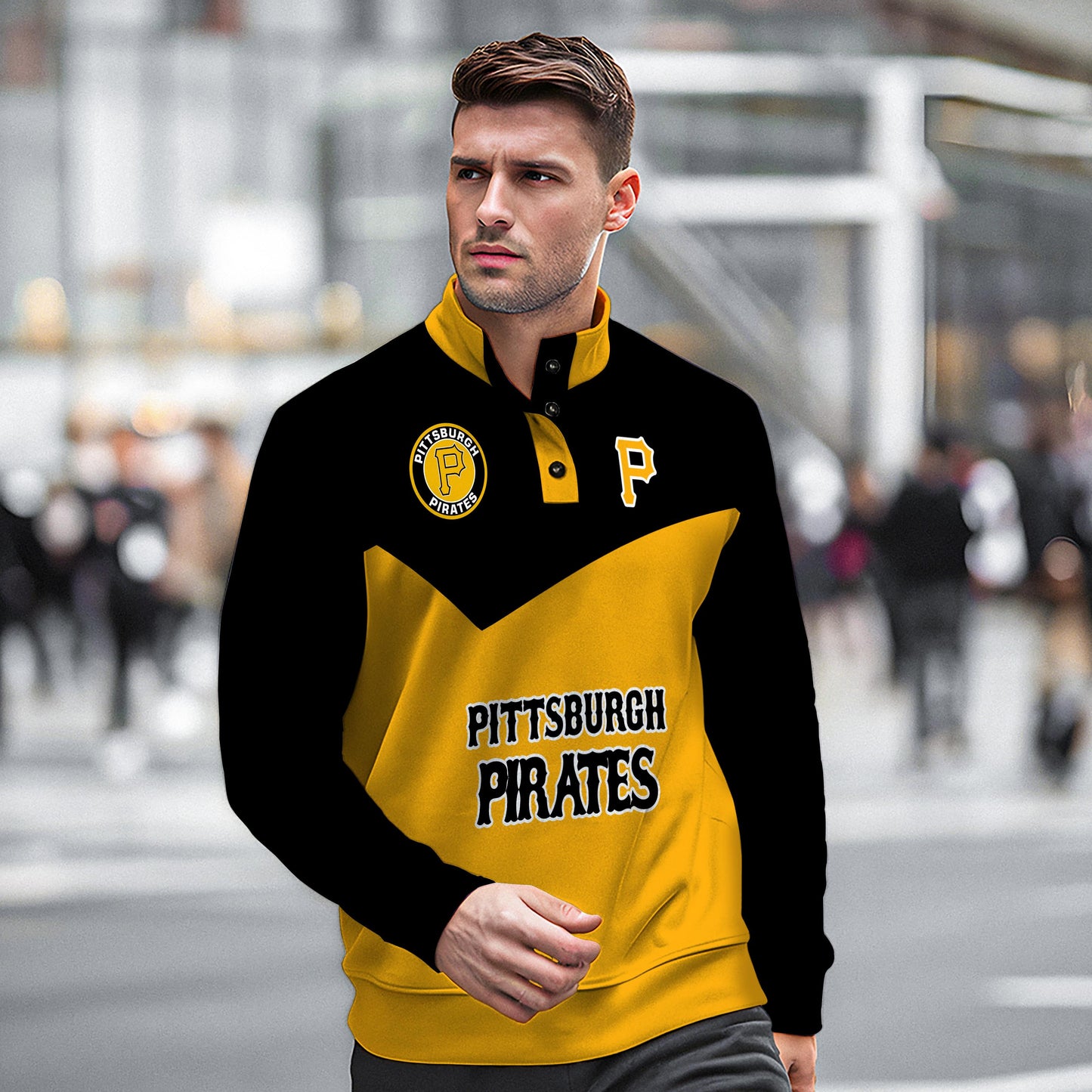 Pittsburgh Pirates New Collection Casual Stand Collar Sweatshirt MLB AZMNSCSW000402