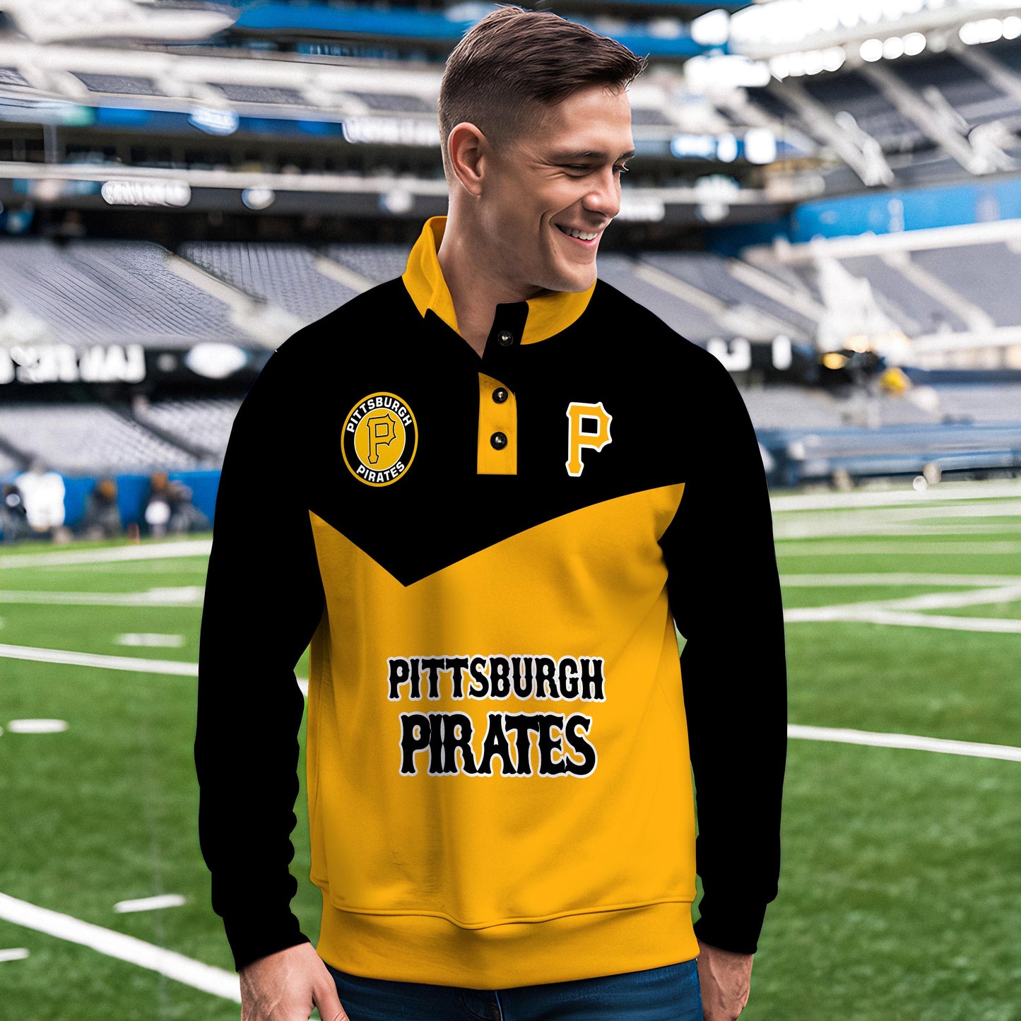 Pittsburgh Pirates New Collection Casual Stand Collar Sweatshirt MLB AZMNSCSW000402