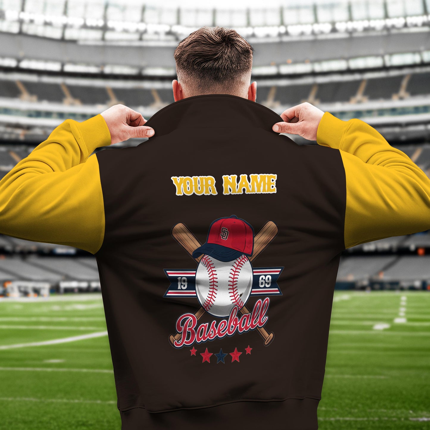 San Diego Padres New Collection Casual Stand Collar Sweatshirt MLB AZMNSCSW000403