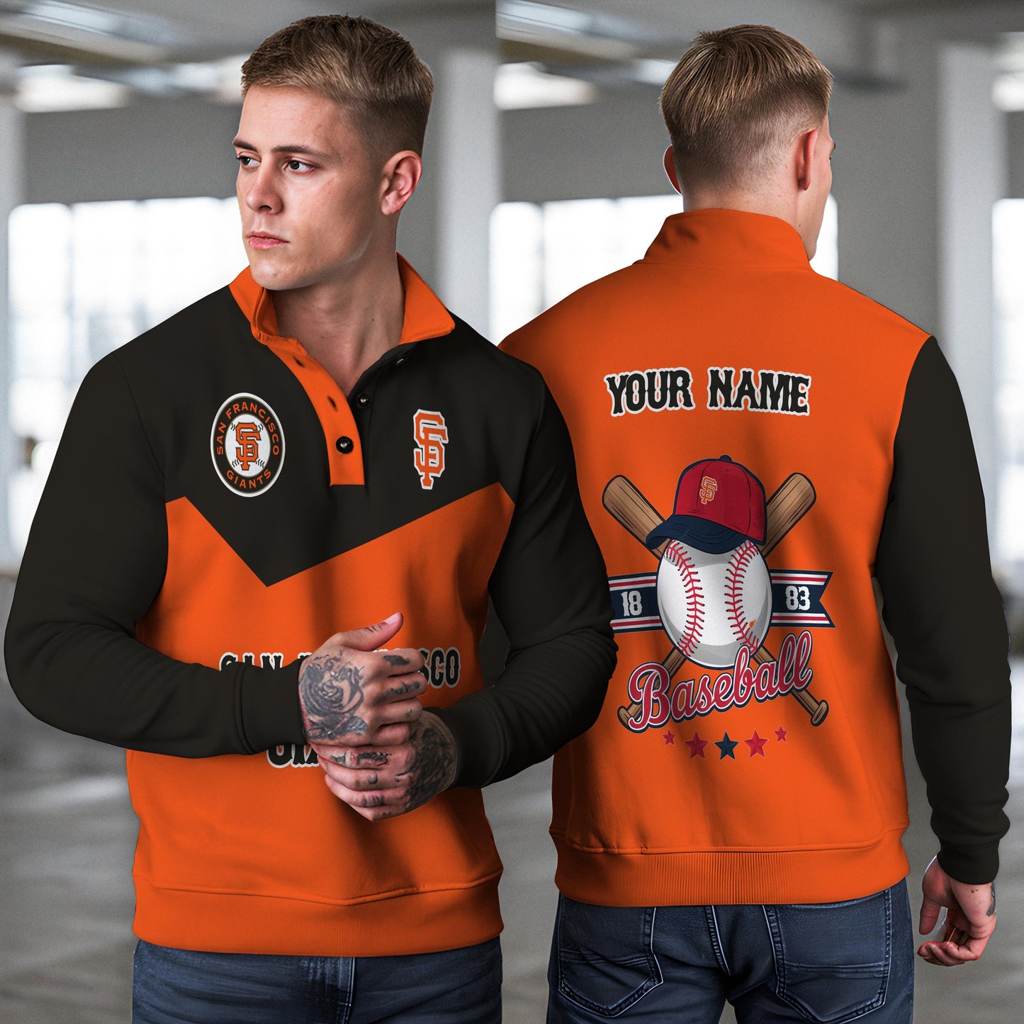 San Francisco Giants New Collection Casual Stand Collar Sweatshirt MLB AZMNSCSW000404