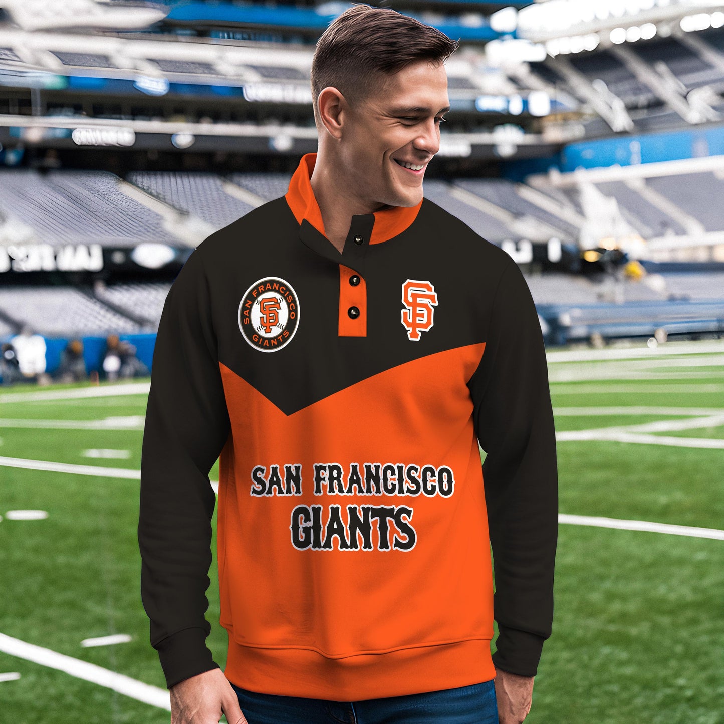 San Francisco Giants New Collection Casual Stand Collar Sweatshirt MLB AZMNSCSW000404