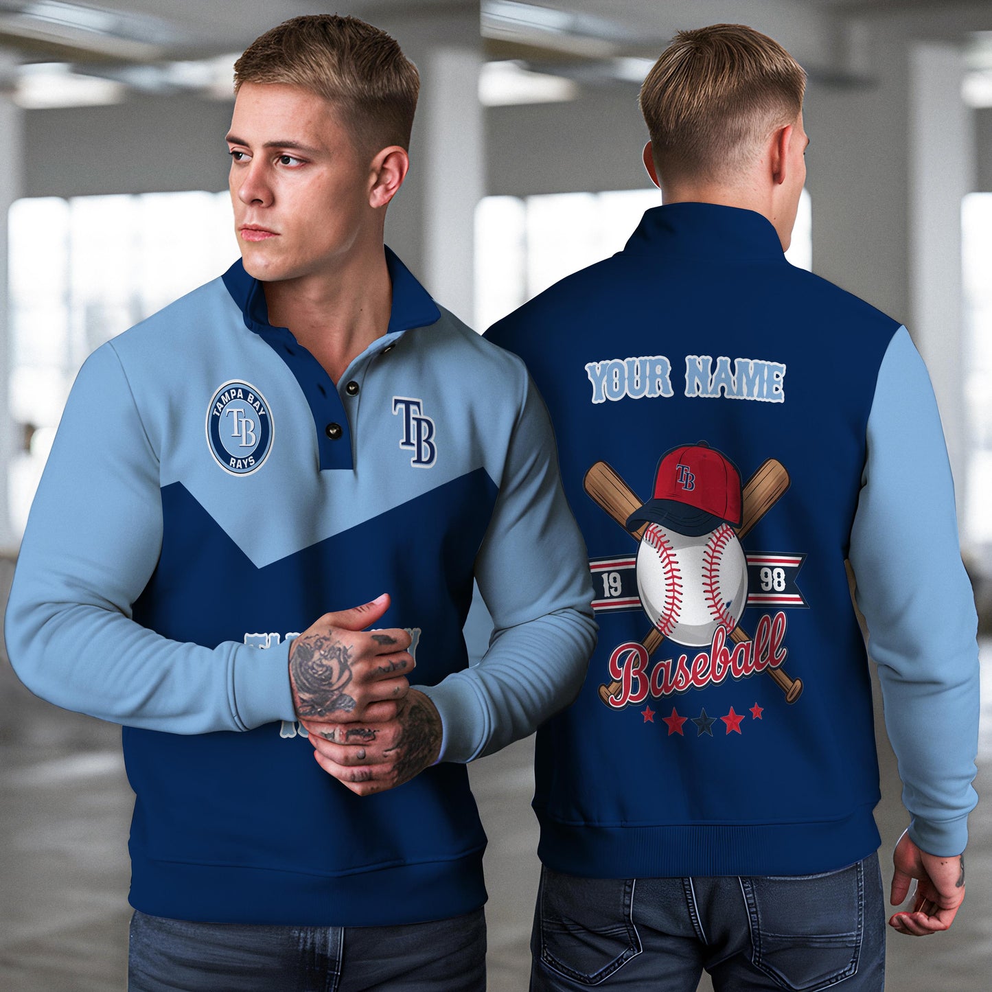 Tampa Bay Rays New Collection Casual Stand Collar Sweatshirt MLB AZMNSCSW000407