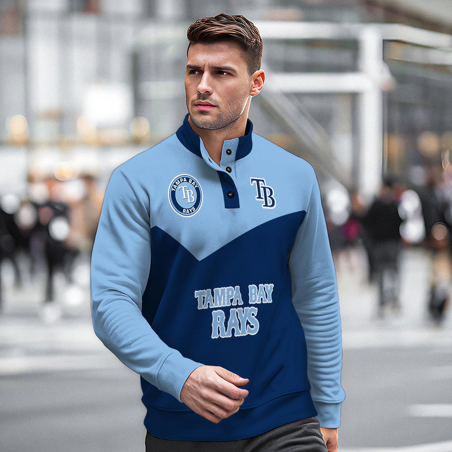 Tampa Bay Rays New Collection Casual Stand Collar Sweatshirt MLB AZMNSCSW000407