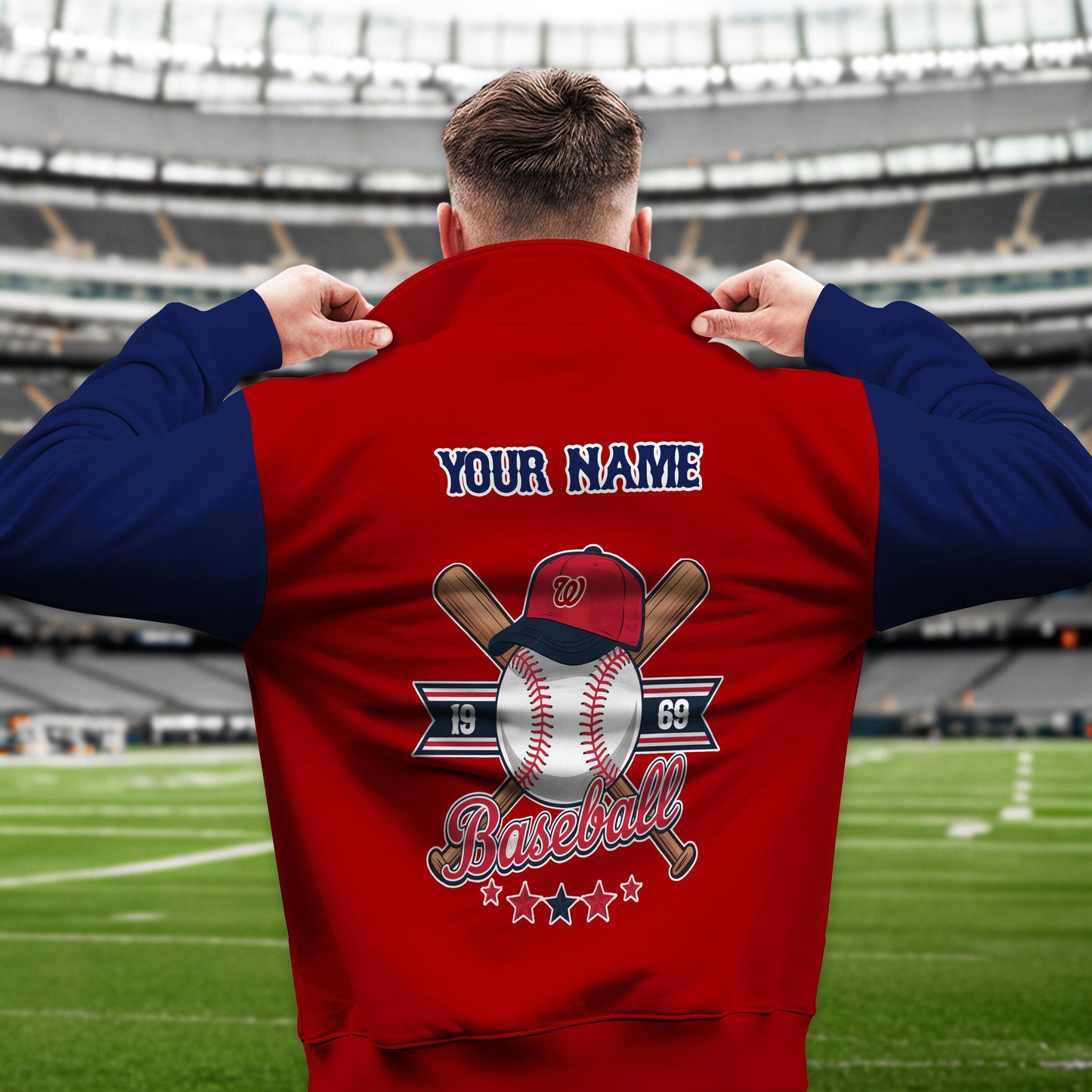 Washington Nationals New Collection Casual Stand Collar Sweatshirt MLB AZMNSCSW000410