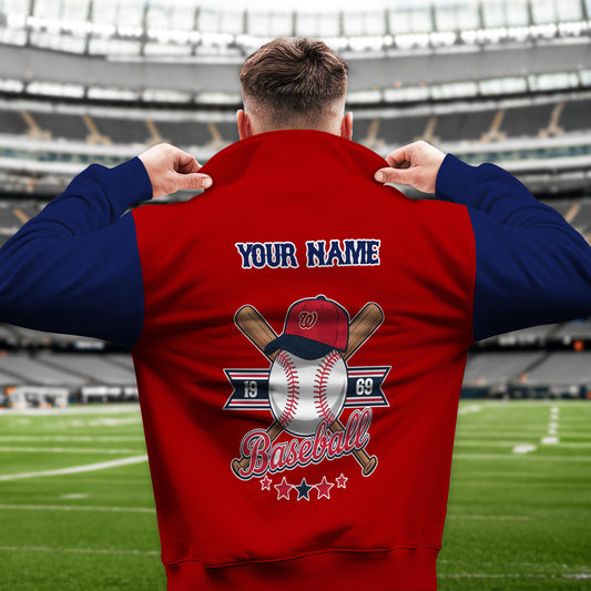 Washington Nationals New Collection Casual Stand Collar Sweatshirt MLB AZMNSCSW000410