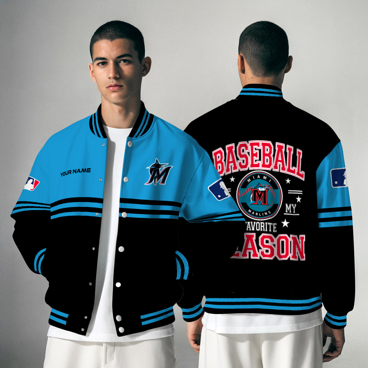 Miami Marlins Premium New Varsity Jacket MLB AZMNVJK0000300