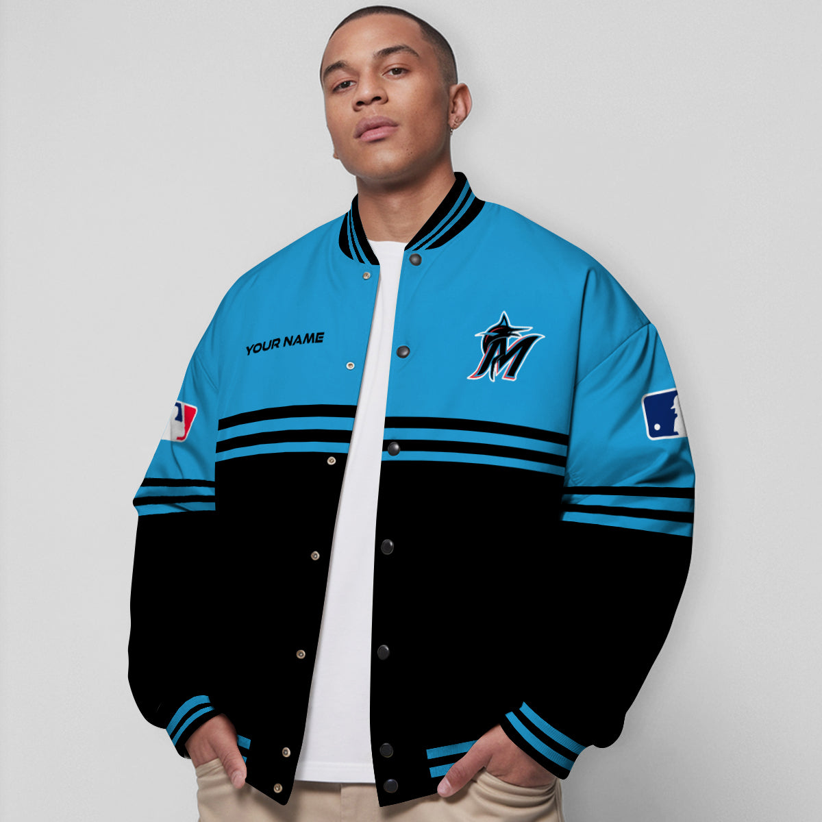 Miami Marlins Premium New Varsity Jacket MLB AZMNVJK0000300