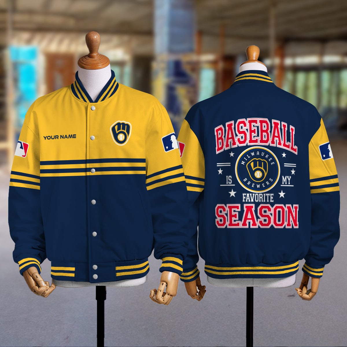 Milwaukee Brewers Premium New Varsity Jacket MLB AZMNVJK0000301