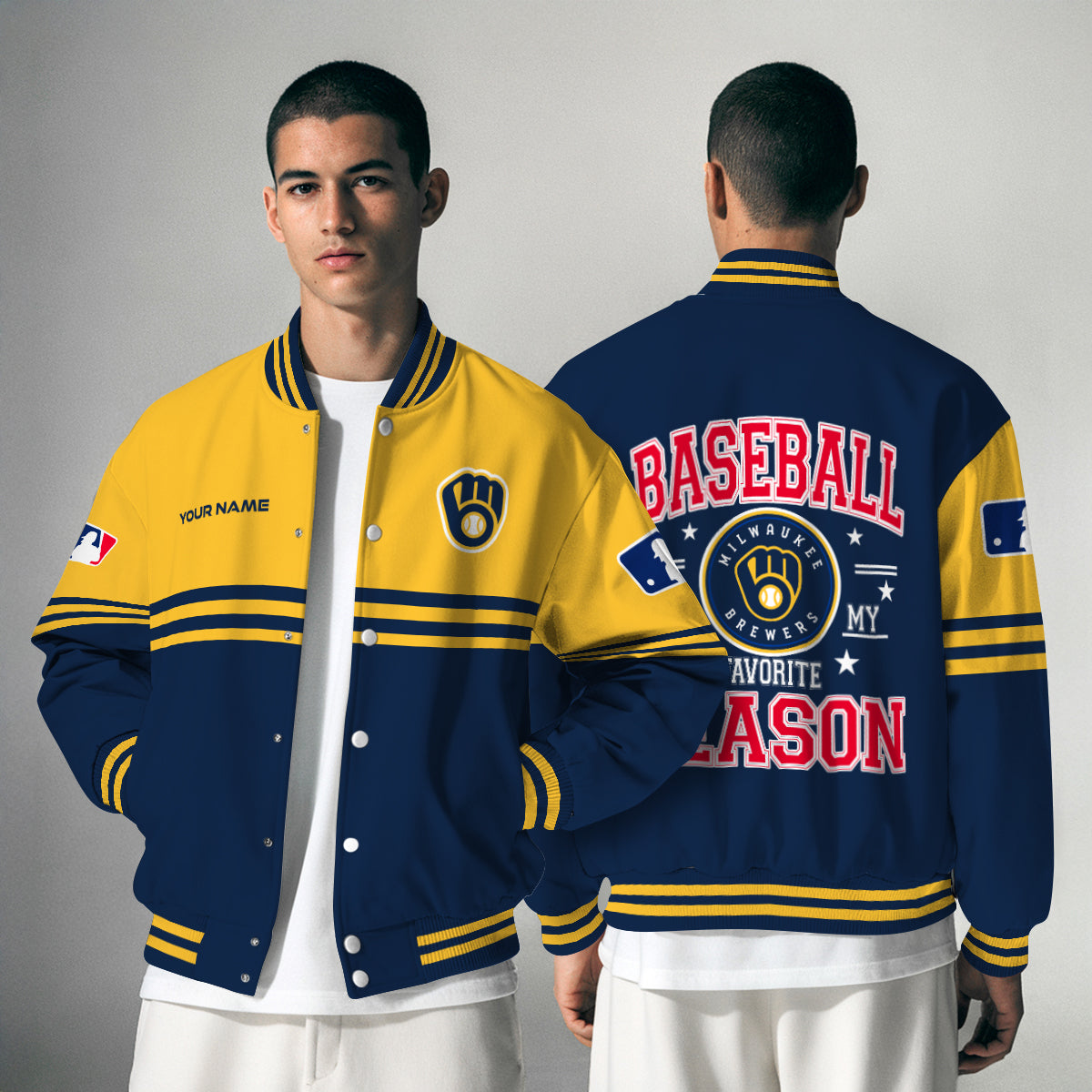 Milwaukee Brewers Premium New Varsity Jacket MLB AZMNVJK0000301