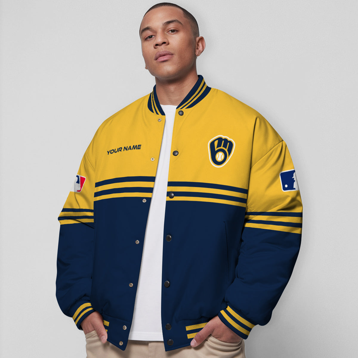 Milwaukee Brewers Premium New Varsity Jacket MLB AZMNVJK0000301