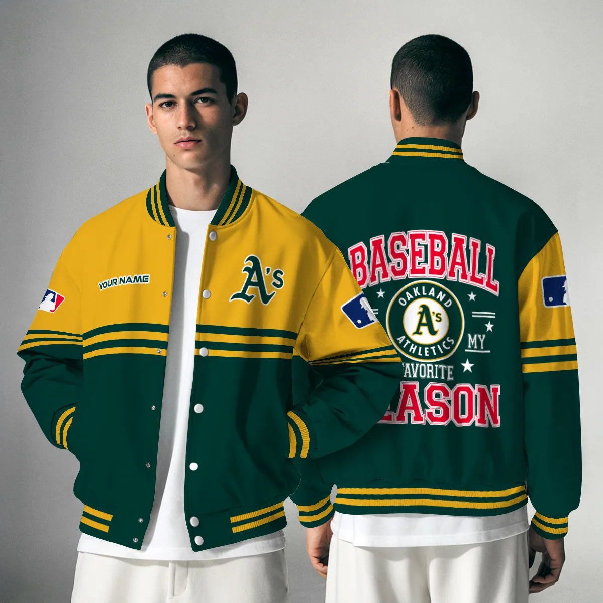 Oakland Athletics Premium New Varsity Jacket MLB AZMNVJK0000305