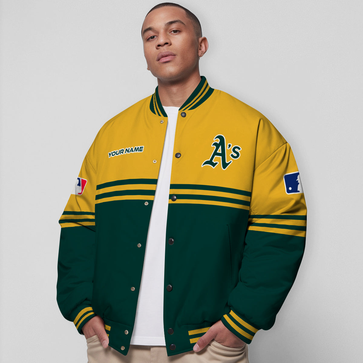 Oakland Athletics Premium New Varsity Jacket MLB AZMNVJK0000305