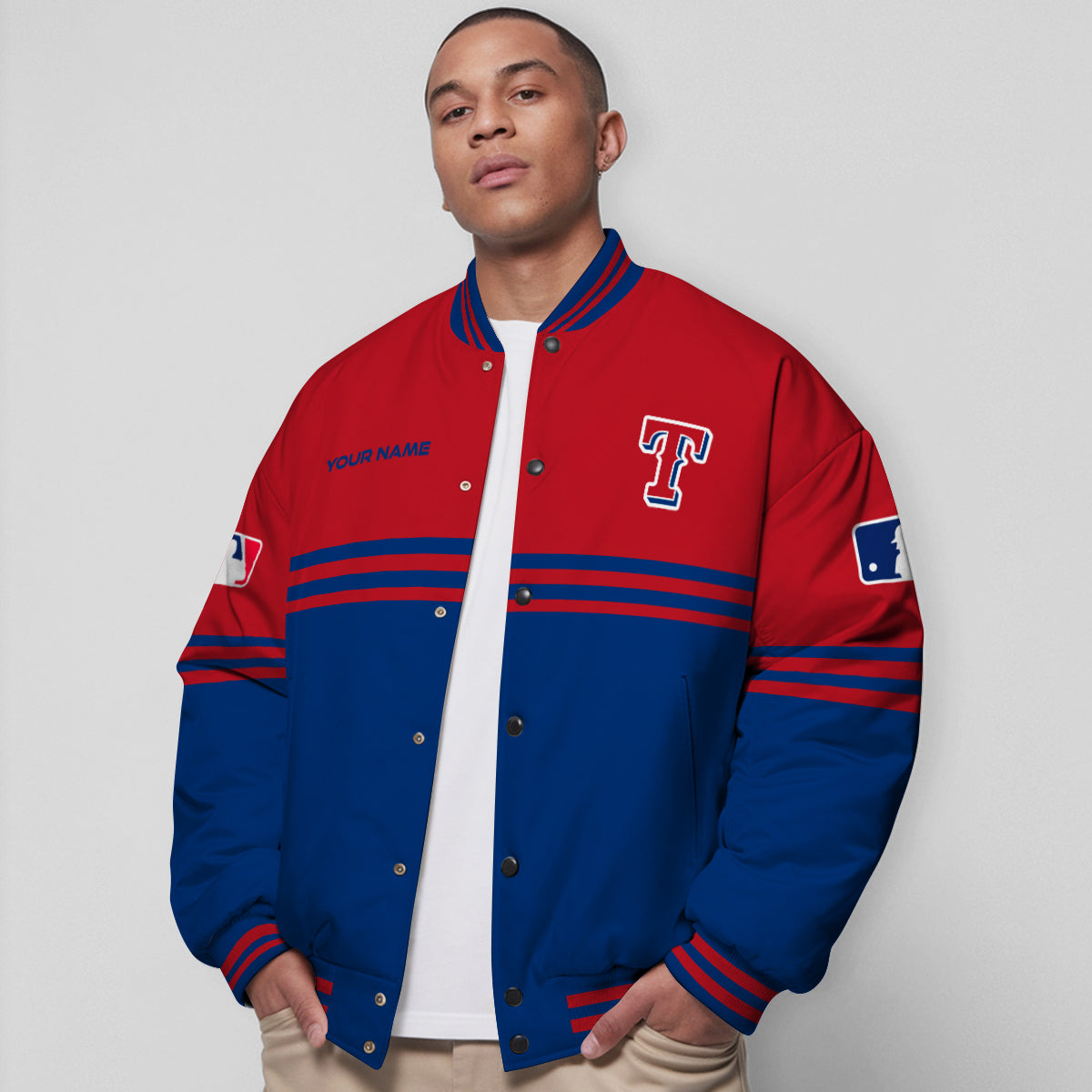 Texas Rangers Premium New Varsity Jacket MLB AZMNVJK0000313