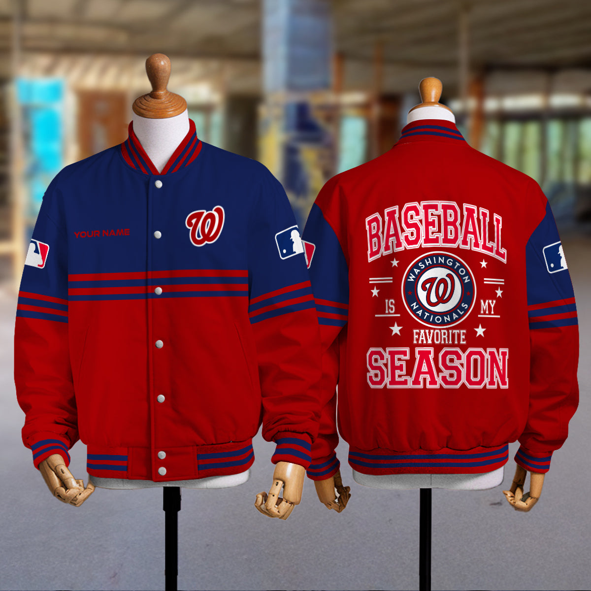 Washington Nationals Premium New Varsity Jacket MLB AZMNVJK0000315