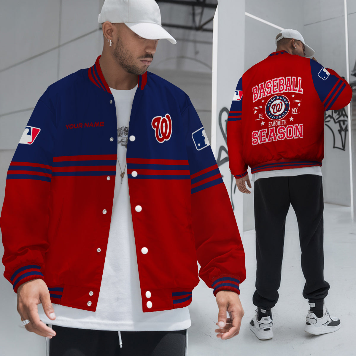 Washington Nationals Premium New Varsity Jacket MLB AZMNVJK0000315