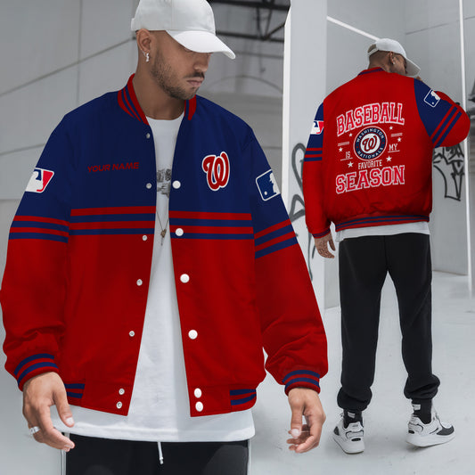 Washington Nationals Premium New Varsity Jacket MLB AZMNVJK0000315