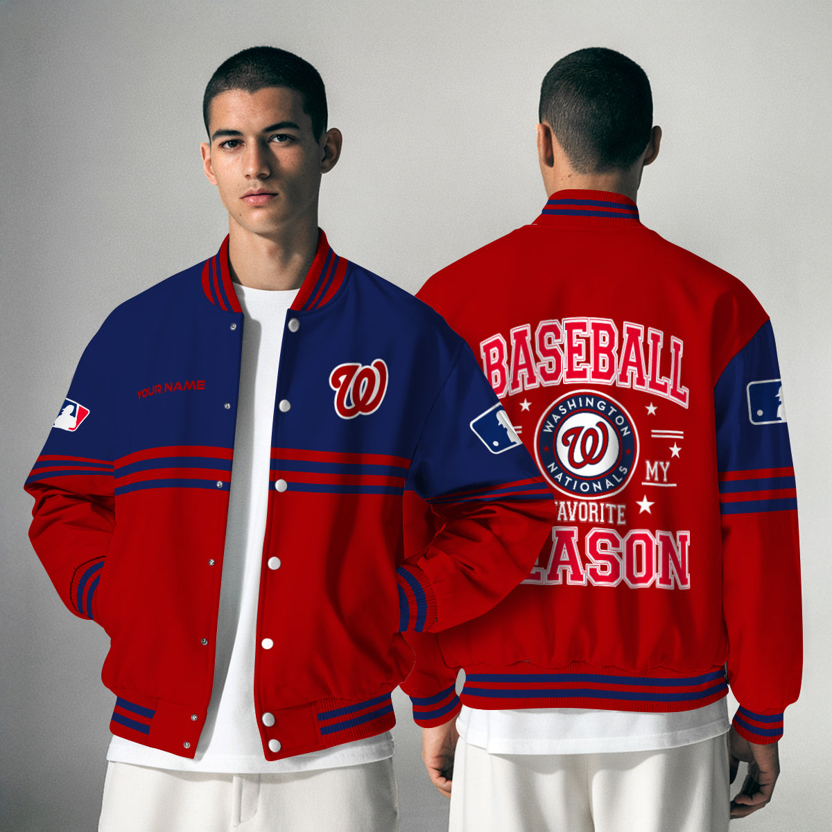 Washington Nationals Premium New Varsity Jacket MLB AZMNVJK0000315