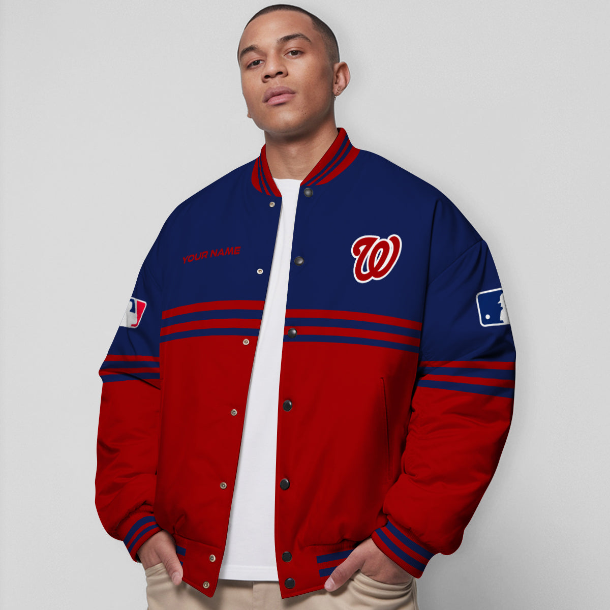 Washington Nationals Premium New Varsity Jacket MLB AZMNVJK0000315