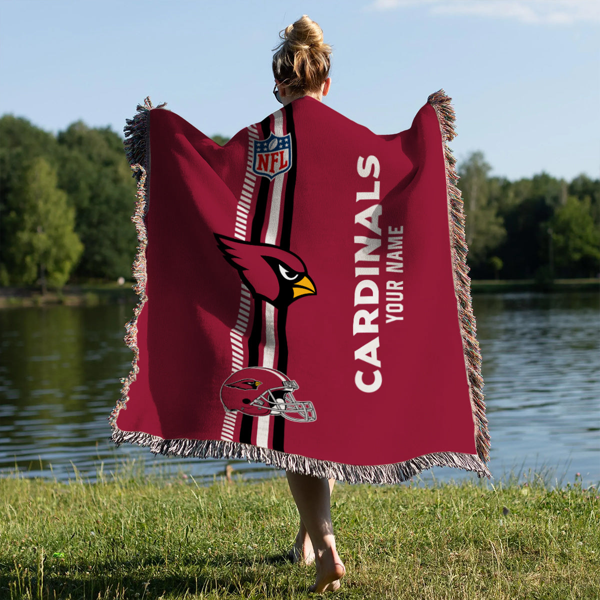 Arizona Cardinals Premium New Woven Throw Blanket AZMNWVB000065