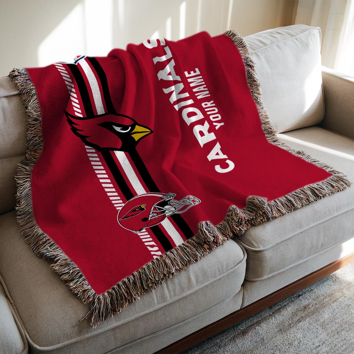 Arizona Cardinals Premium New Woven Throw Blanket AZMNWVB000065