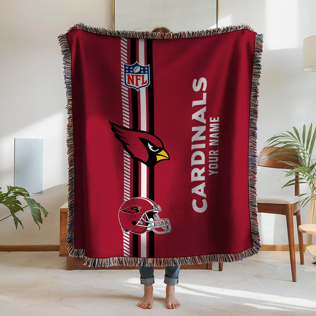 Arizona Cardinals Premium New Woven Throw Blanket AZMNWVB000065