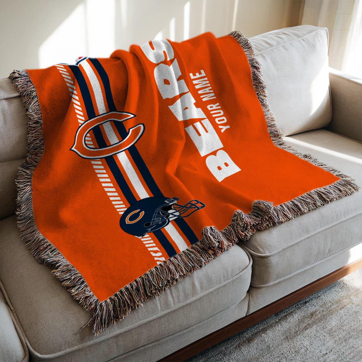 Chicago Bears Premium New Woven Throw Blanket AZMNWVB000068