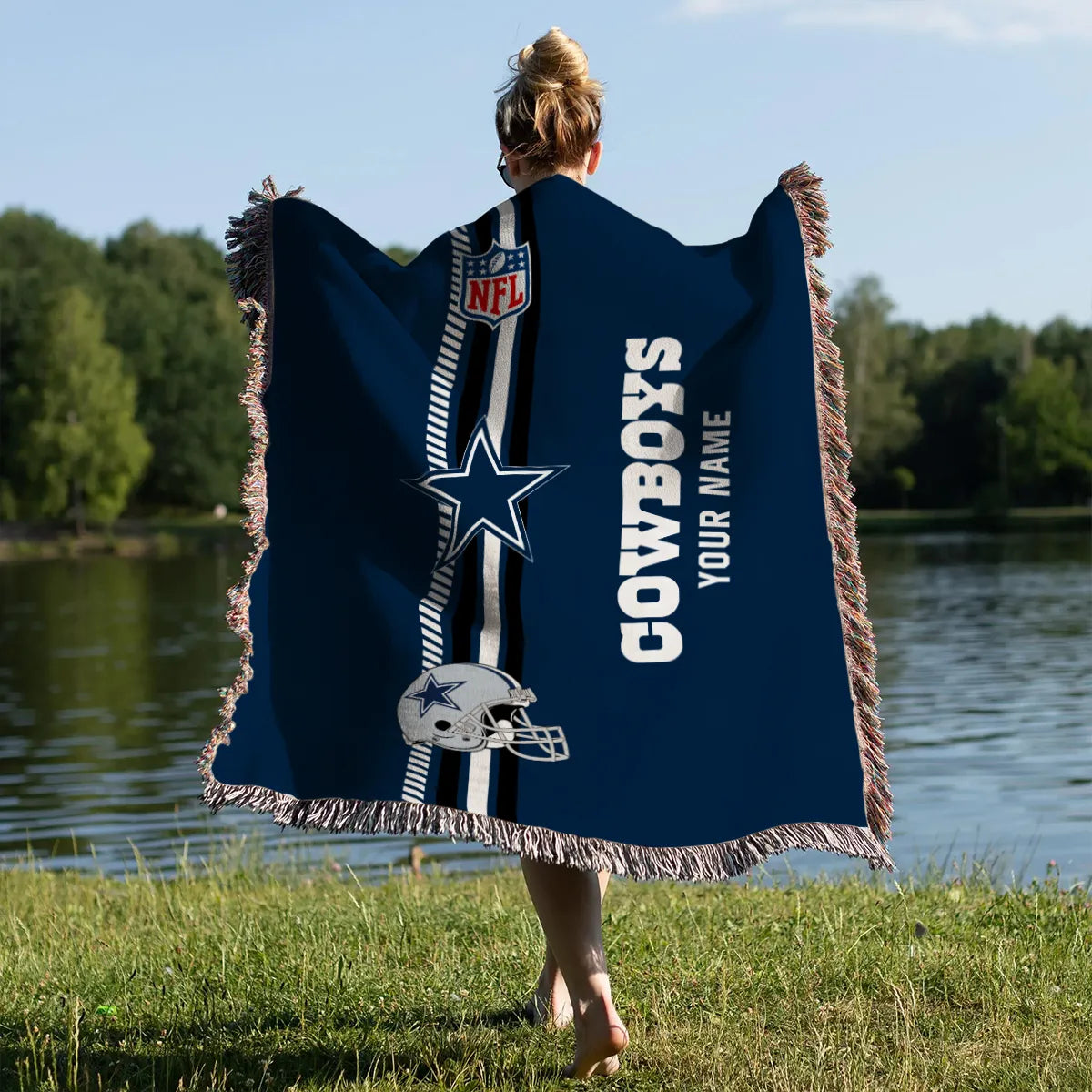 Dallas Cowboys Premium New Woven Throw Blanket AZMNWVB000069