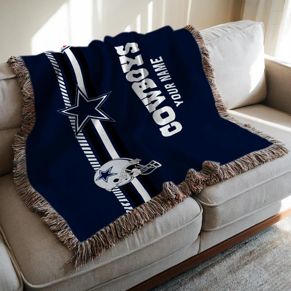 Dallas Cowboys Premium New Woven Throw Blanket AZMNWVB000069