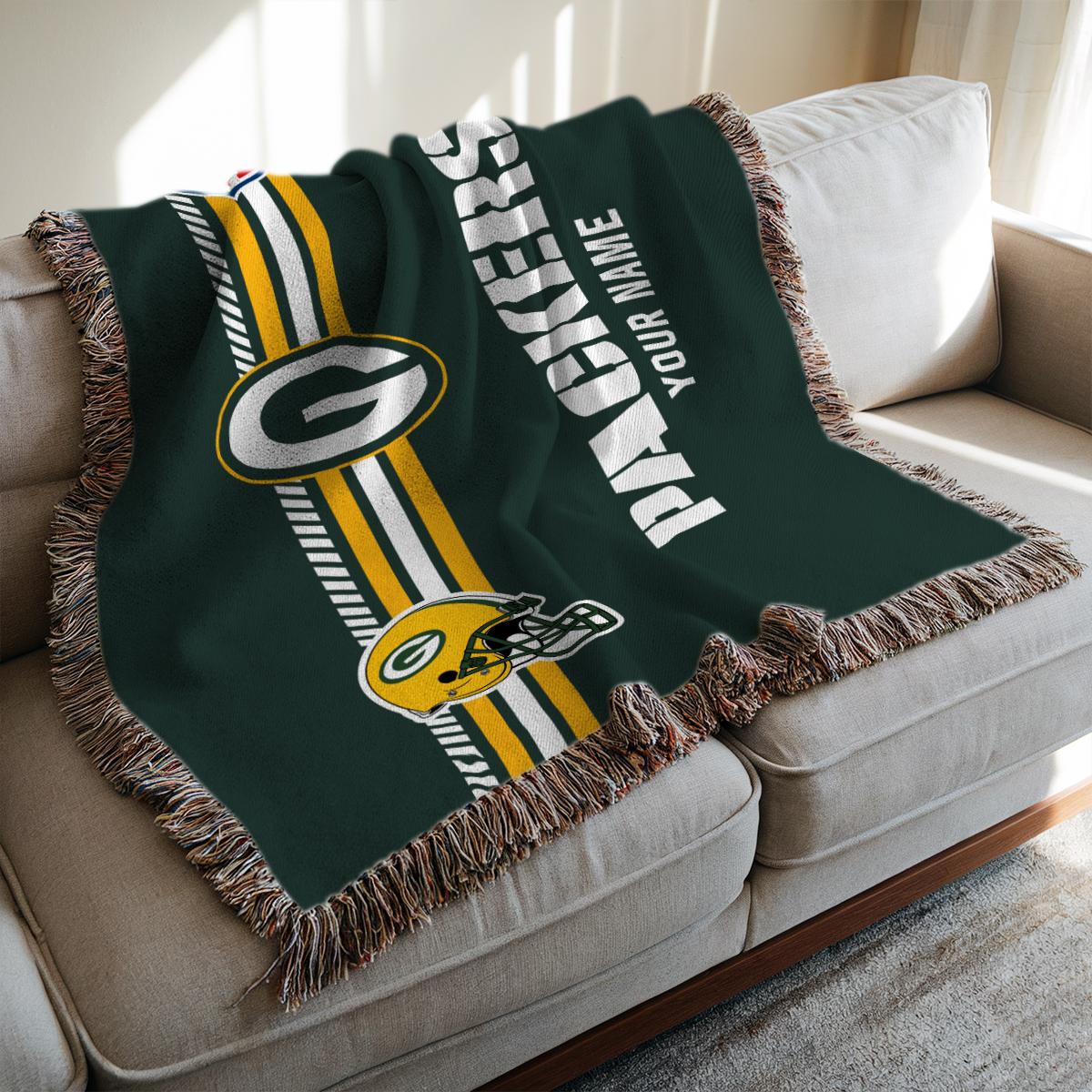 Green Bay Packers Premium New Woven Throw Blanket AZMNWVB000071