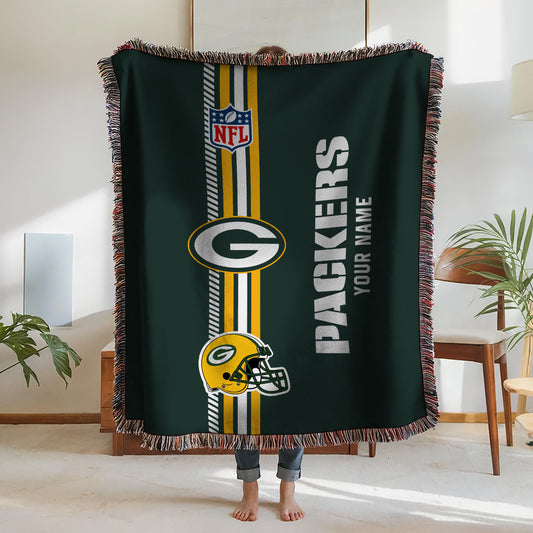 Green Bay Packers Premium New Woven Throw Blanket AZMNWVB000071