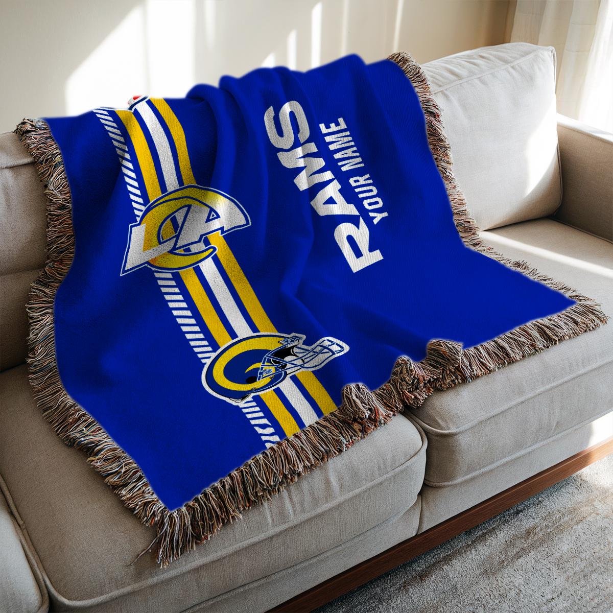 Los Angeles Rams Premium New Woven Throw Blanket AZMNWVB000072