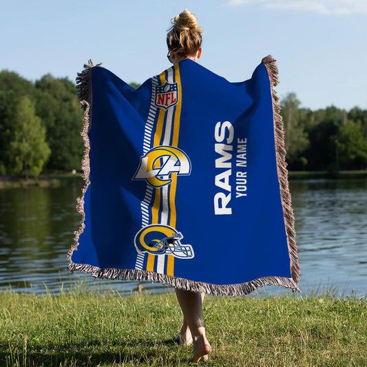 Los Angeles Rams Premium New Woven Throw Blanket AZMNWVB000072