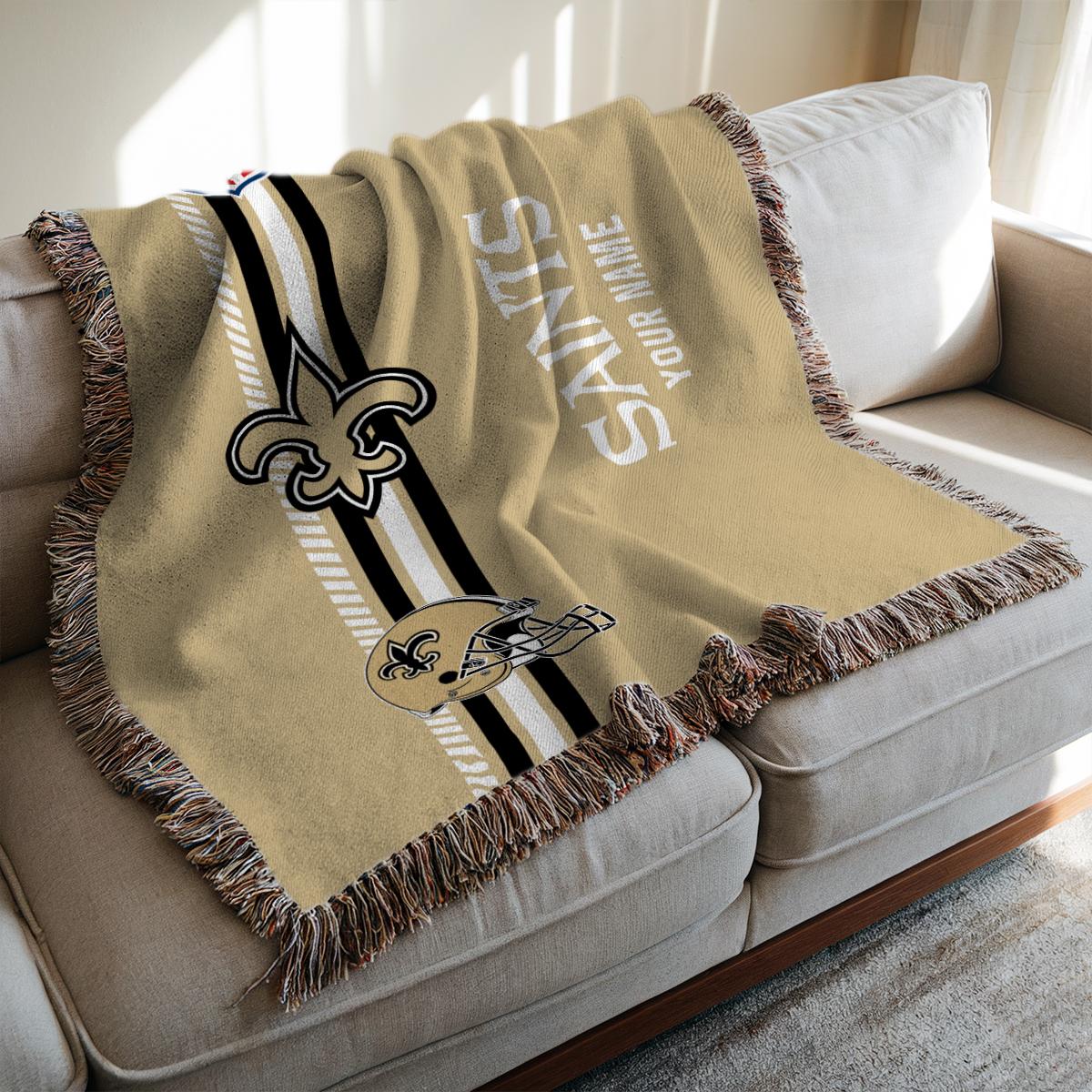 New Orleans Saints Premium New Woven Throw Blanket AZMNWVB000074