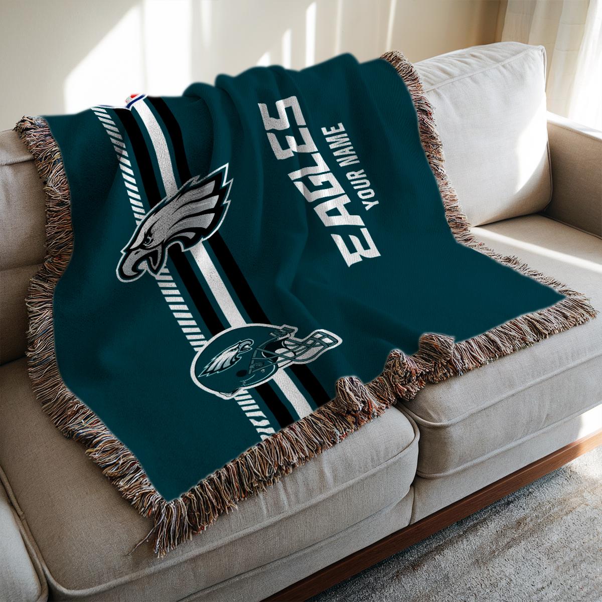 Philadelphia Eagles Premium New Woven Throw Blanket AZMNWVB000076
