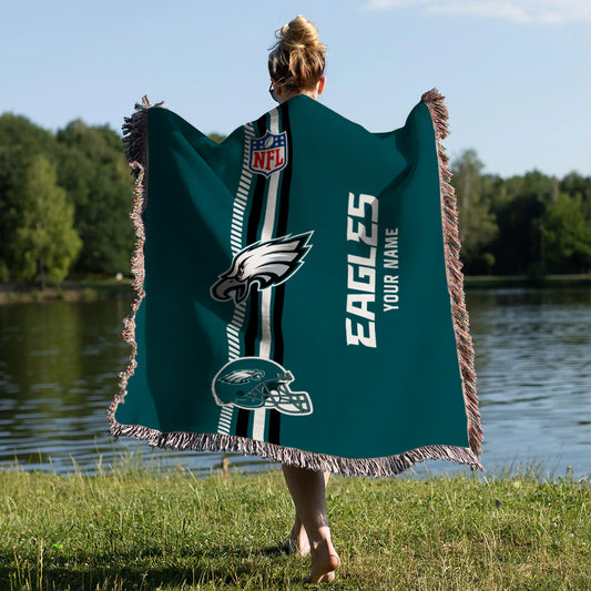Philadelphia Eagles Premium New Woven Throw Blanket AZMNWVB000076