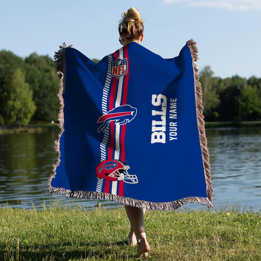 Buffalo Bills Premium New Woven Throw Blanket AZMNWVB000082