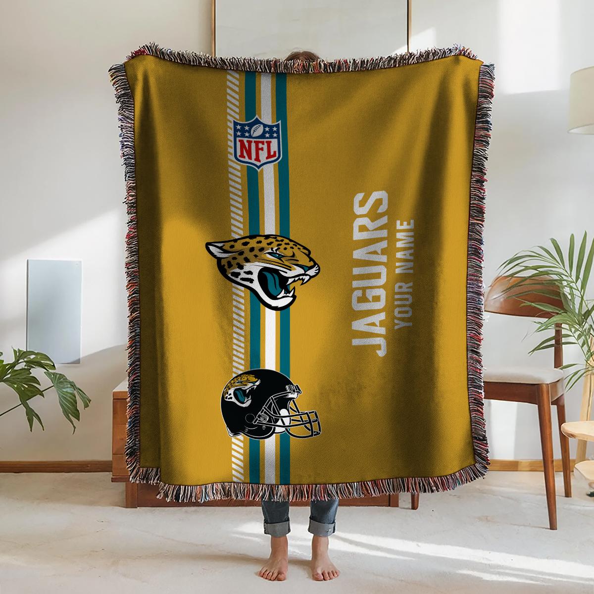Jacksonville Jaguars Premium New Woven Throw Blanket AZMNWVB000088
