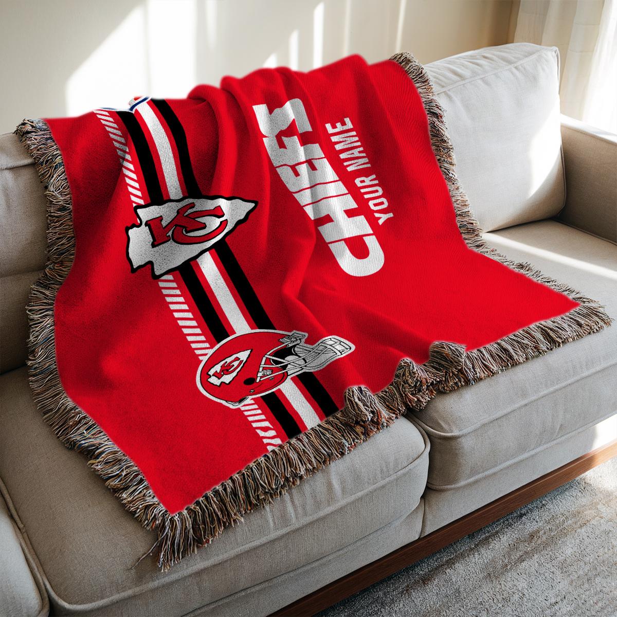 Kansas City Chiefs Premium New Woven Throw Blanket AZMNWVB000089