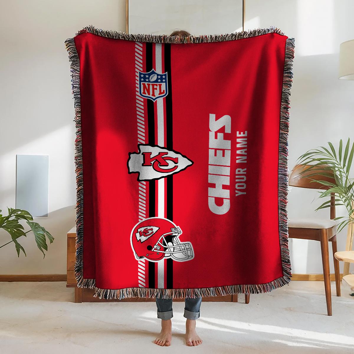 Kansas City Chiefs Premium New Woven Throw Blanket AZMNWVB000089