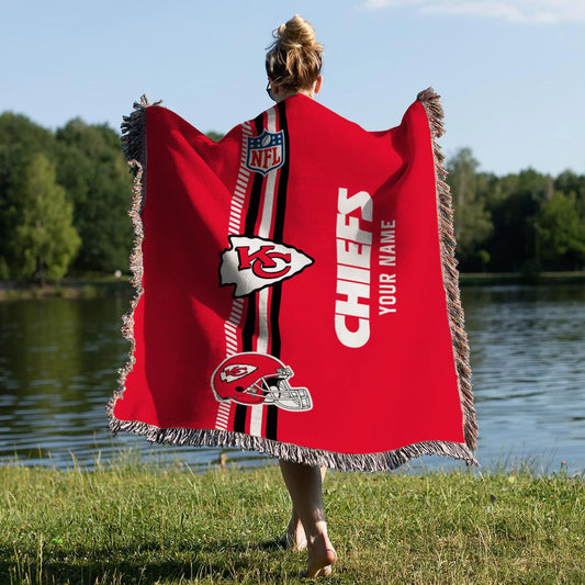 Kansas City Chiefs Premium New Woven Throw Blanket AZMNWVB000089