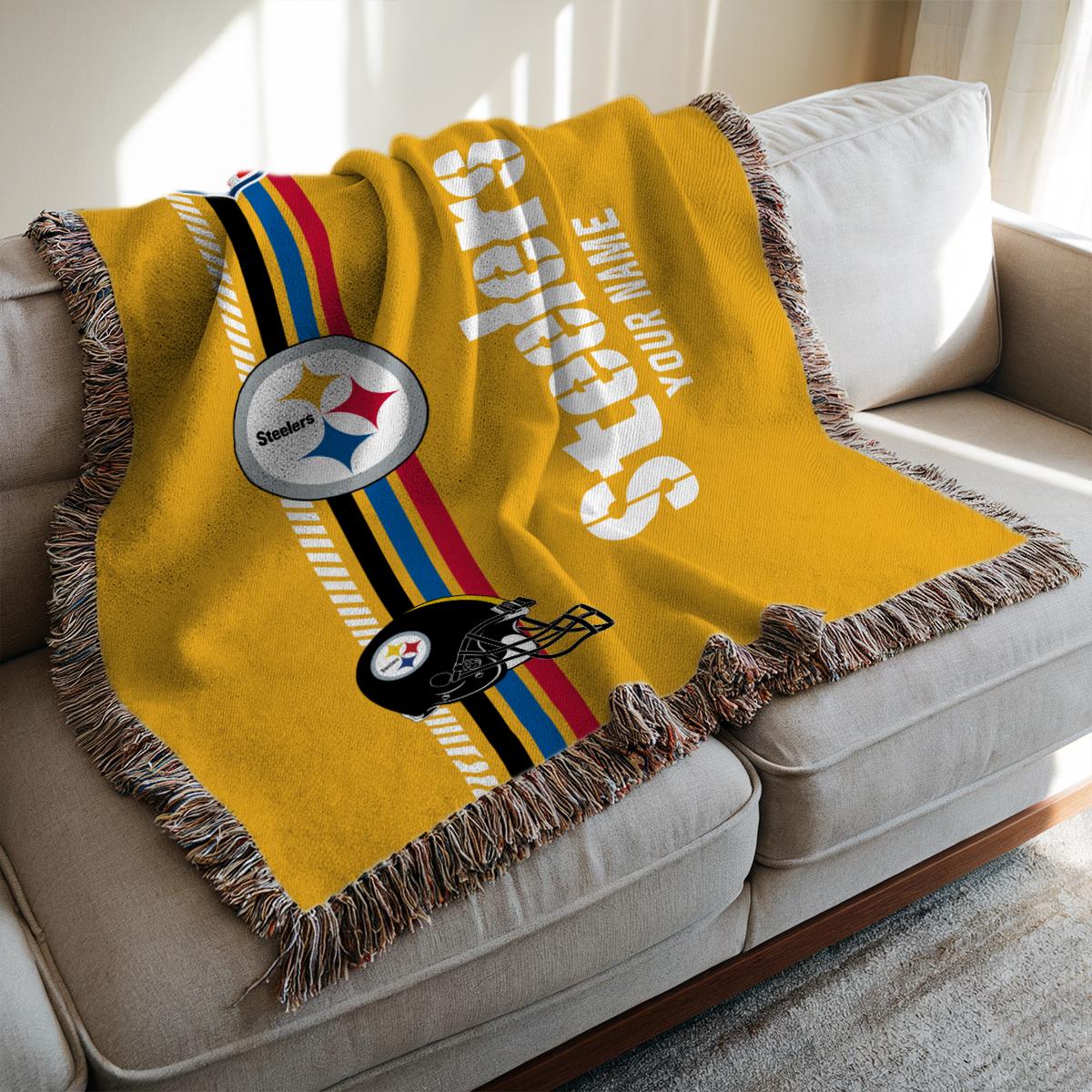 Pittsburgh Steelers Premium New Woven Throw Blanket AZMNWVB000095