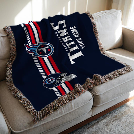 Tennessee Titans Premium New Woven Throw Blanket AZMNWVB000096