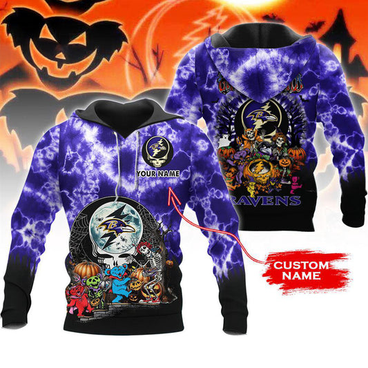 Baltimore Ravens Halloween Custom 3D Hoodie NA205