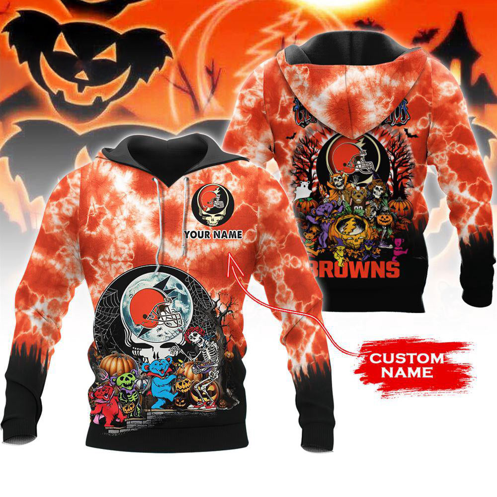 Cleveland Browns Halloween Custom 3D Hoodie NA210