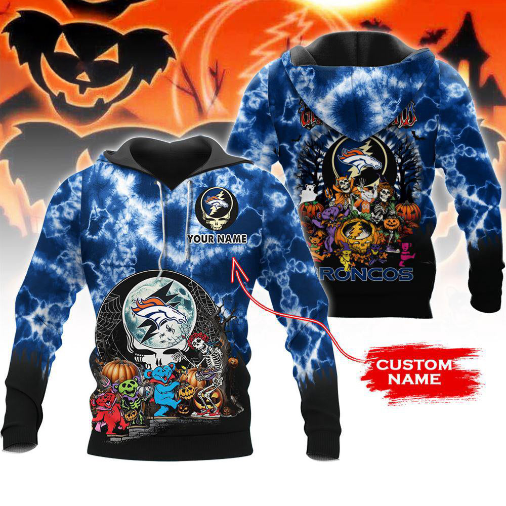 Denver Broncos Halloween Custom 3D Hoodie NA212