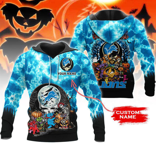 Detroit Lions Halloween Custom 3D Hoodie NA213