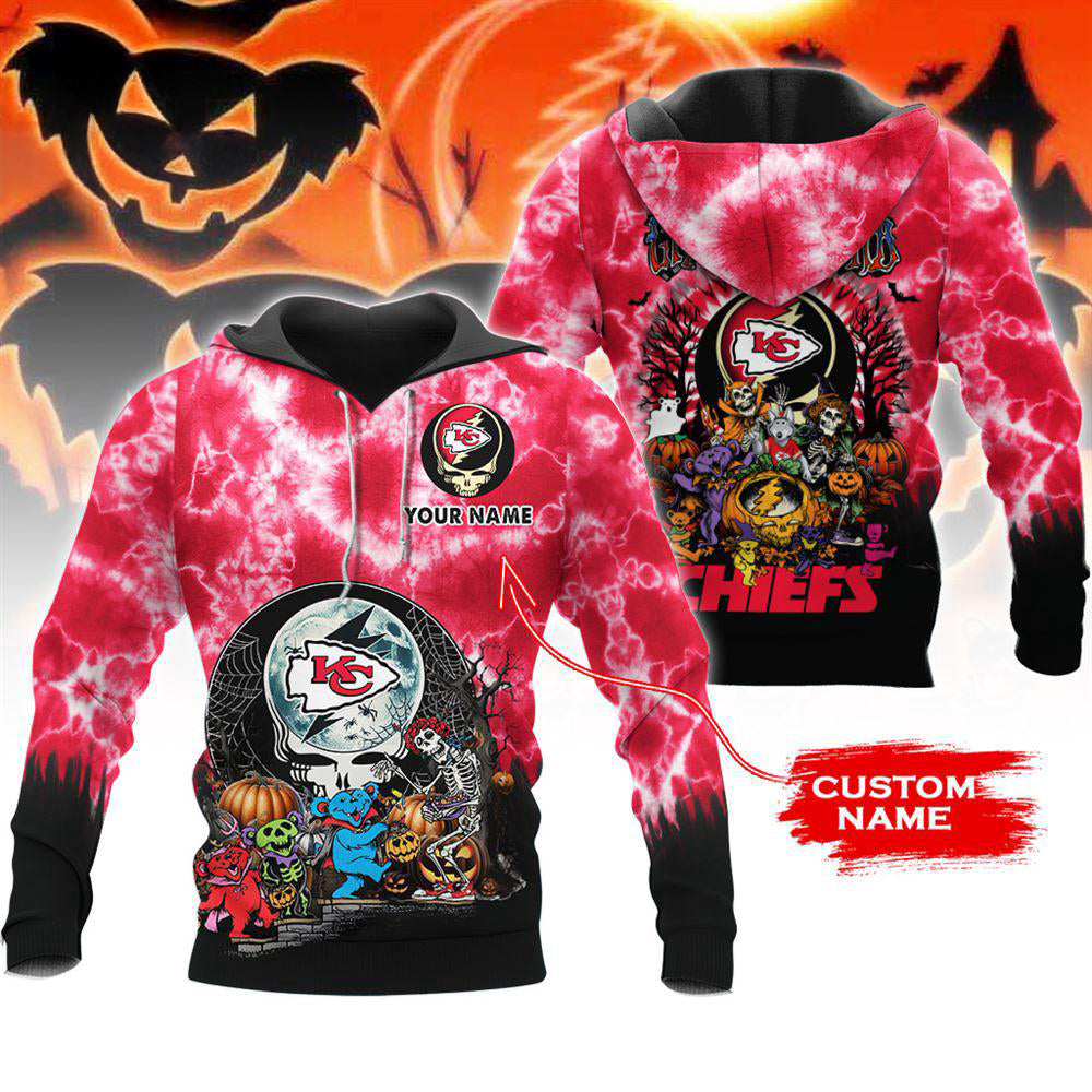 Kansas City Chiefs Halloween Custom 3D Hoodie NA218
