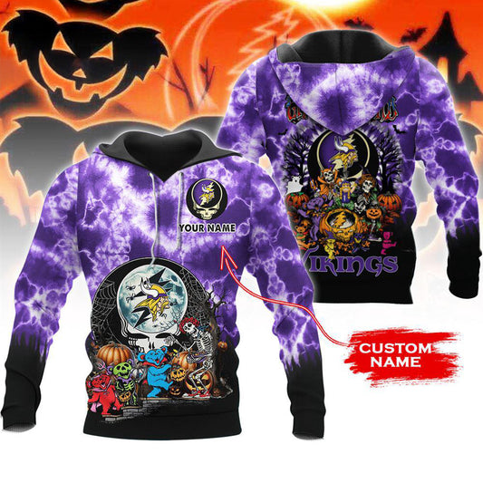 Minnesota Vikings Halloween Custom 3D Hoodie NA223